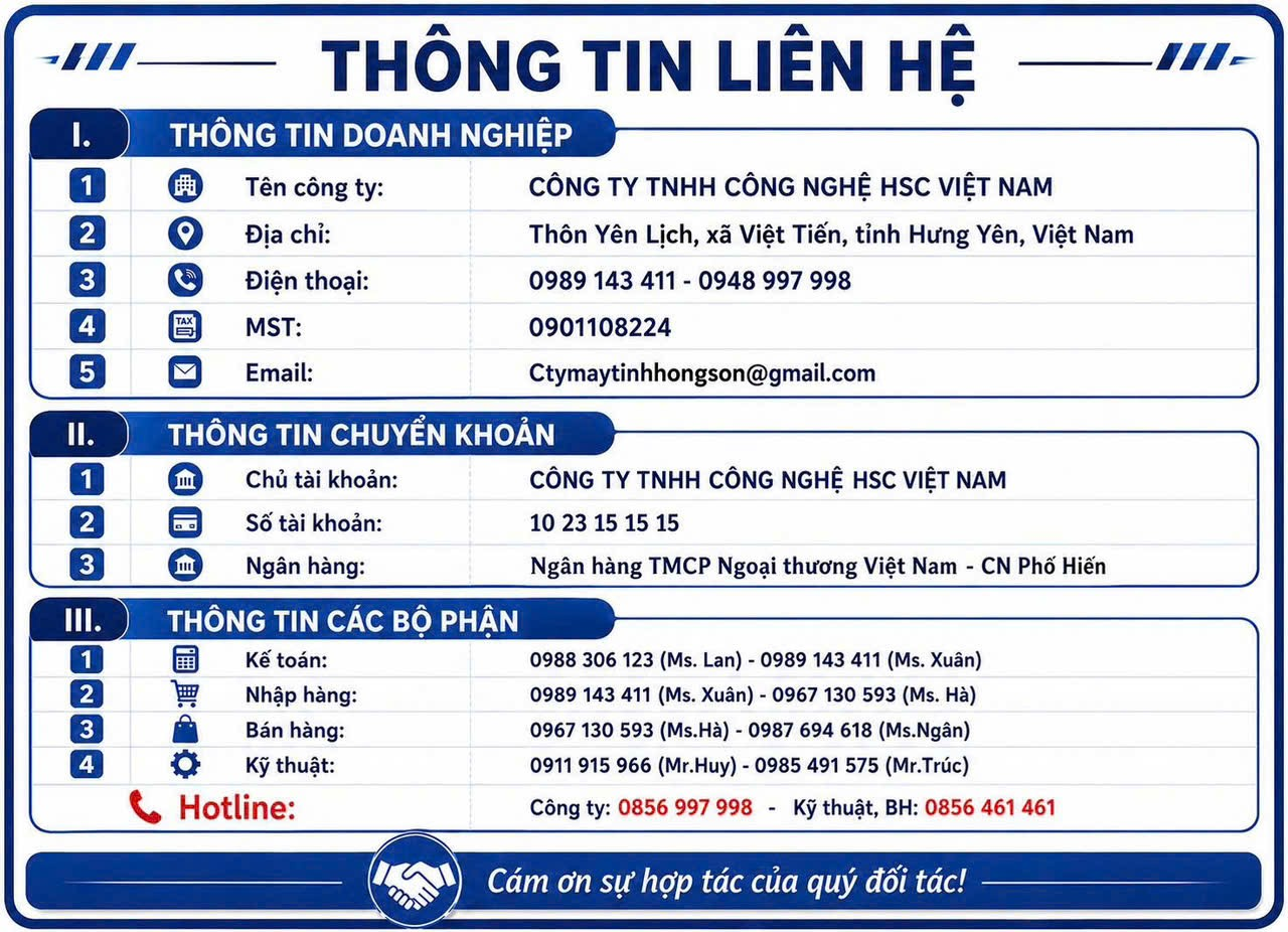 Thông tin liên hệ Công ty TNHH Công Nghệ HSC Việt Nam